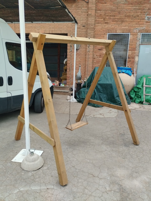 columpio 1 plaza jardin madera (60eu) 1u